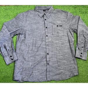 Oakley Performance Button Down XL Charcoal Gray‎ Casual Dress Shirt EUC